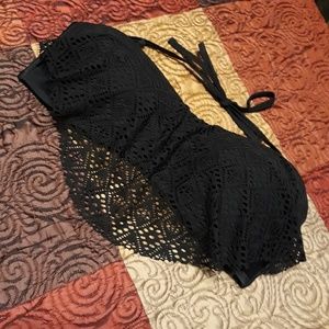 Hot Water Black Bikini Top XL NWT